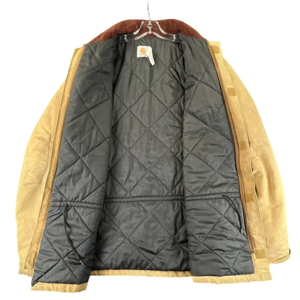 Carhartt Arctic Traditional Coat Mens Tan Brown Duck Canvas Work Jacket Lined‎